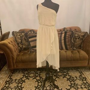 Off The Shoulder Layered Chiffon Dress